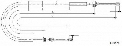 CABOR 116576 -  Трос, стояночная тормозная система