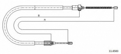 CABOR 116583 -  Трос, стояночная тормозная система