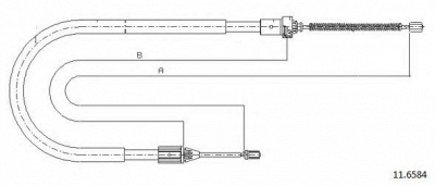 CABOR 116584 -  Трос, стояночная тормозная система