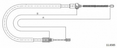 CABOR 116585 -  Трос, стояночная тормозная система