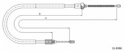 CABOR 116586 -  Трос, стояночная тормозная система