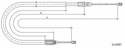 CABOR 116587 -  Трос, стояночная тормозная система