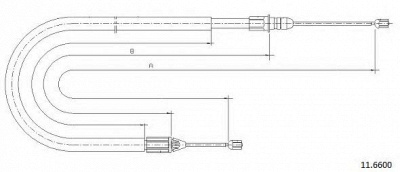 CABOR 116600 -  Трос, стояночная тормозная система