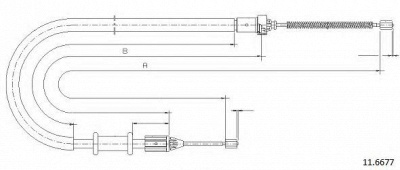 CABOR 116677 -  Трос, стояночная тормозная система
