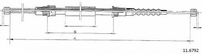 CABOR 116792 -  Трос, стояночная тормозная система