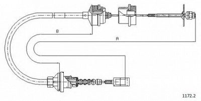 CABOR 11722 -  Трос, управление сцеплением