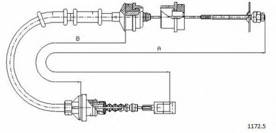 CABOR 11725 -  Трос, управление сцеплением