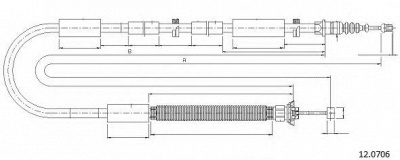 CABOR 120706 -  Трос, стояночная тормозная система
