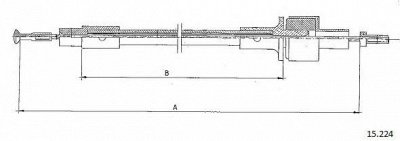 CABOR 15224 -  Трос, управление сцеплением