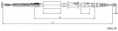 CABOR 165120 -  Трос, стояночная тормозная система