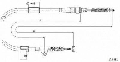CABOR 170331 -  Трос, стояночная тормозная система