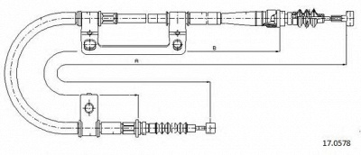 CABOR 170578 -  Трос, стояночная тормозная система
