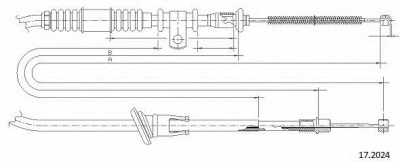 CABOR 172024 -  Трос, стояночная тормозная система