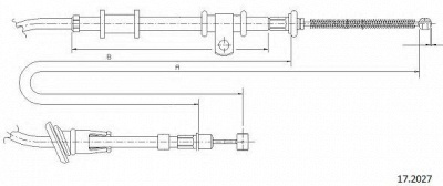 CABOR 172027 -  Трос, стояночная тормозная система
