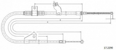 CABOR 172290 -  Трос, стояночная тормозная система