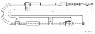 CABOR 172525 -  Трос, стояночная тормозная система
