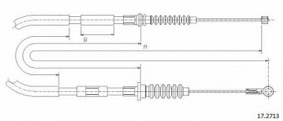 CABOR 172713 -  Трос, стояночная тормозная система