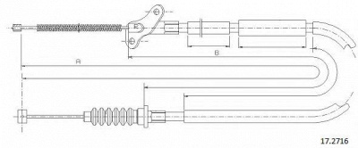 CABOR 172716 -  Трос, стояночная тормозная система