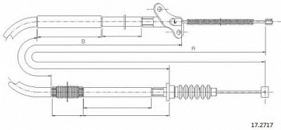 CABOR 172717 -  Трос, стояночная тормозная система