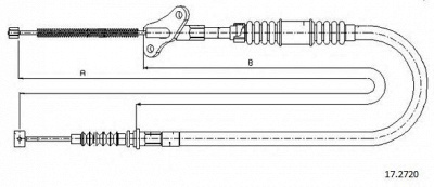 CABOR 172720 -  Трос, стояночная тормозная система