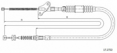 CABOR 172722 -  Трос, стояночная тормозная система
