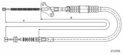 CABOR 172723 -  Трос, стояночная тормозная система