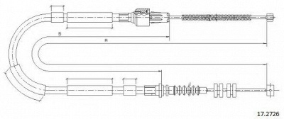 CABOR 172726 -  Трос, стояночная тормозная система