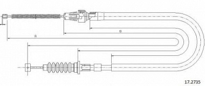 CABOR 172735 -  Трос, стояночная тормозная система