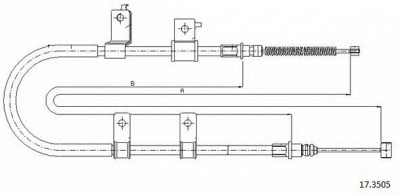 CABOR 173505 -  Трос, стояночная тормозная система