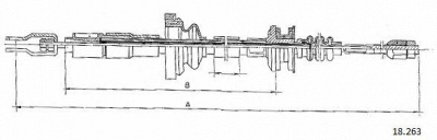 CABOR 18263 -  Трос, управление сцеплением