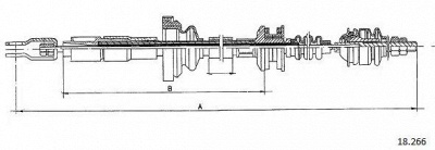 CABOR 18266 -  Трос, управление сцеплением