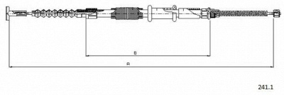CABOR 2411 -  Трос, стояночная тормозная система