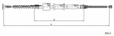 CABOR 2412 -  Трос, стояночная тормозная система