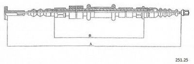 CABOR 25125 -  Трос, стояночная тормозная система