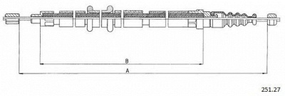CABOR 25127 -  Трос, стояночная тормозная система