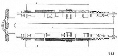 CABOR 4313 -  Трос, стояночная тормозная система