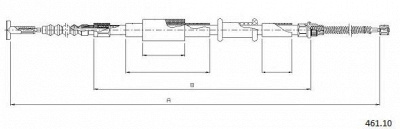 CABOR 46110 -  Трос, стояночная тормозная система