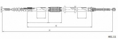 CABOR 46111 -  Трос, стояночная тормозная система