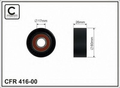 CAFFARO 41600 -  РОЛИК П/КЛИН. РЕМНЯ PSA BERLINGO, PARTNER 1.6L 08-