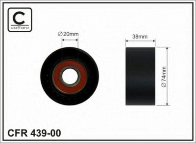 CAFFARO 43900 -  Натяжной ролик, поликлиновойремень