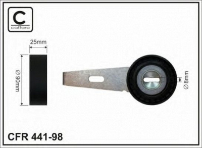 CAFFARO 44198 -  Натяжитель ремня, клиновой зубча