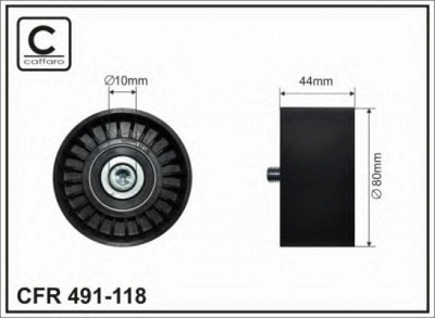 CAFFARO 491118 -  Натяжной ролик, поликлиновой ремень