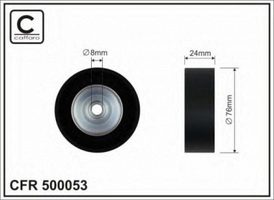 CAFFARO 500053 -  РОЛИК П/КЛИН. РЕМНЯ VO SW60/80, V70, XC60/70 06-