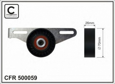 CAFFARO 500059 -  Натяжитель ремня, клиновой зубча
