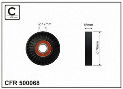 CAFFARO 500068 -  Натяжной ролик, поликлиновой ремень