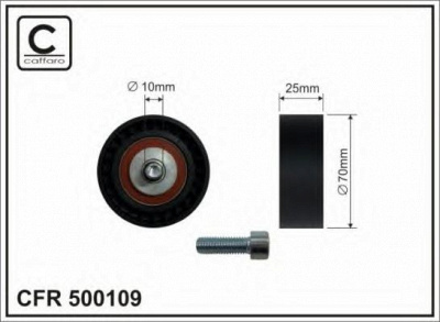 CAFFARO 500109 -  Натяжной ролик, поликлиновой ремень