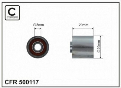 CAFFARO 500117 -  РОЛИК РЕМНЯ ГРМ VAG A1/3/4/6, TT, EXEO, OCTAV, GOL