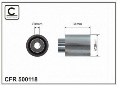 CAFFARO 500118 -  Паразитный / ведущий ролик, зубчатый ремень
