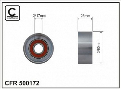 CAFFARO 500172 -  Натяжной ролик, поликлиновой ремень