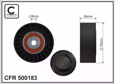 CAFFARO 500183 -  Натяжной ролик, поликлиновойремень
